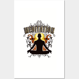 Yoga : Meditation is LISTENING to GOD Posters and Art